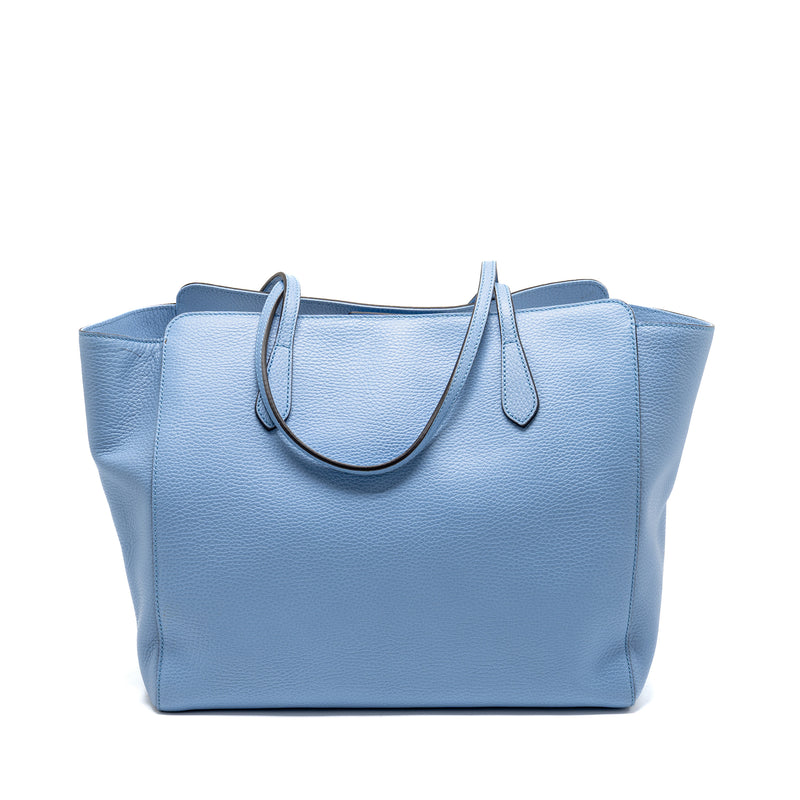 Gucci Medium Swing Tote Bag Calfskin Blue GHW