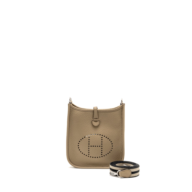 Hermes Mini Evelyne Clemence Beige Marfa Multicoloured Strap SHW Stamp W