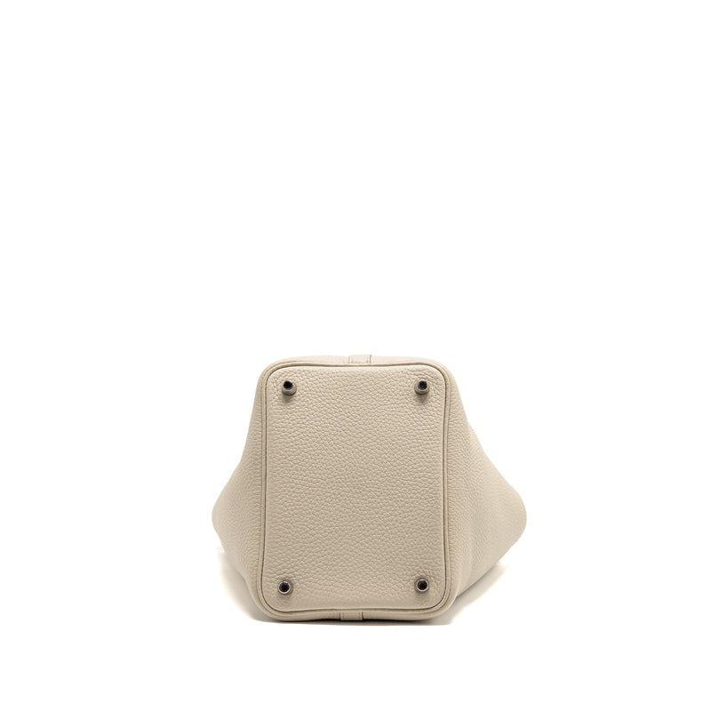 Hermes picotin 18 lock bag Clemence beton SHW stamp U