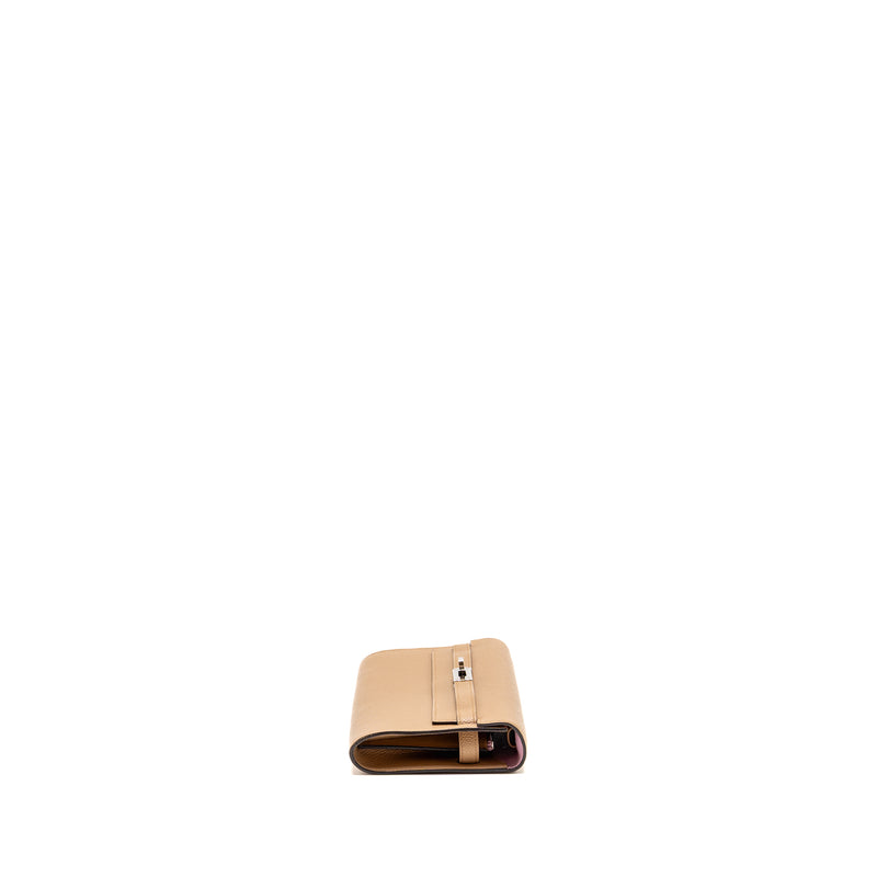 Hermes Kelly to Go Epsom Chai/Mauve Sylvester SHW Stamp U