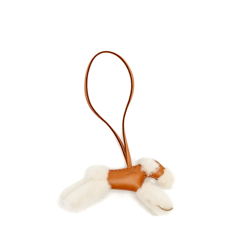 Hermes Budy Shearing Bag Charm Wool/Lambskin Gold Stamp K