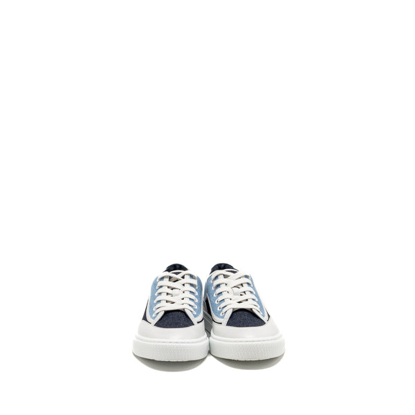 Hermes Size 37 get sneaker rubber/lambskin/cotton Multicolour/bleu