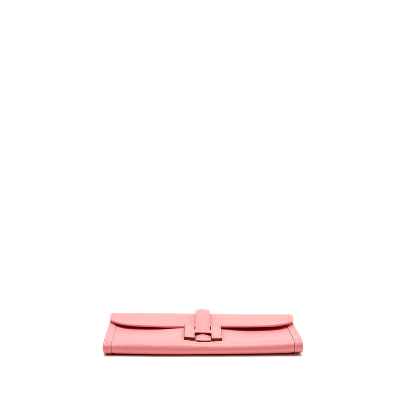 Hermes Jige 29 Clutch Epsom Rose Confetti Stamp Square R