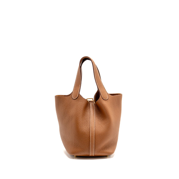 HERMES Picotin 18 Lock Bag Clemence Gold GHW Stamp Z
