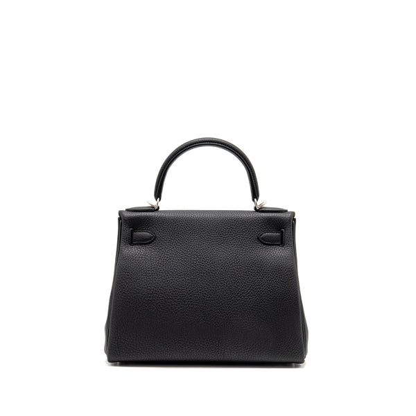 Hermes Kelly 28 Togo Black Brushed SHW Stamp K