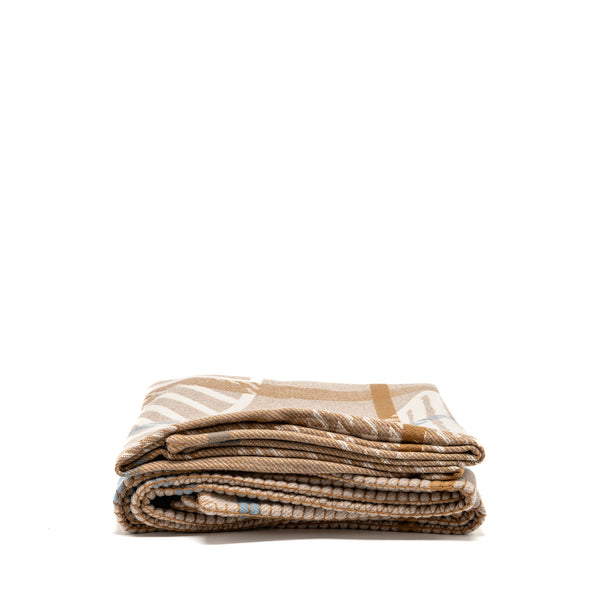 Hermes Littoral Blanket Beige/Bleu/Marron