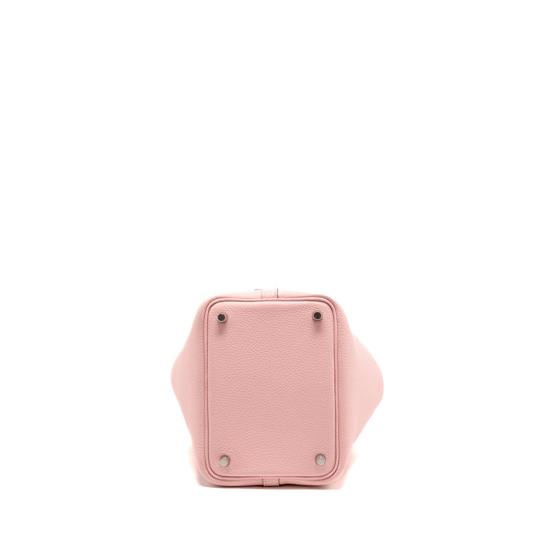 Hermes Picotin 18 Lock bag clemence rose sakura SHW stamp W