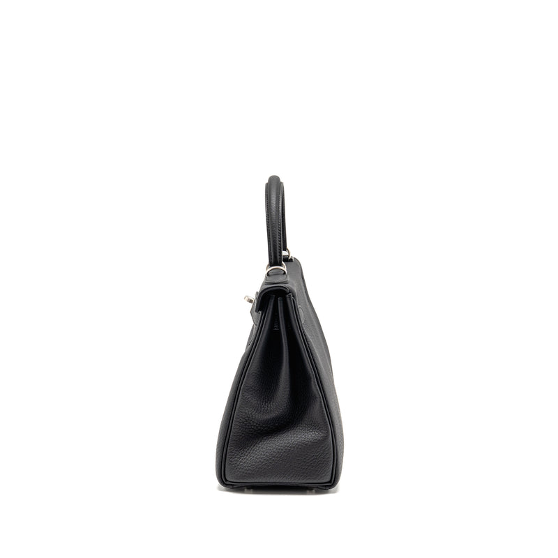 Hermes Kelly 28 Togo Black Brushed SHW Stamp K