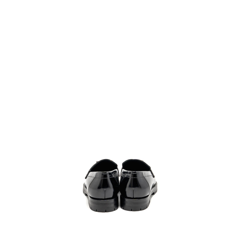 Hermes size 36.5 Paris loafer calfskin black SHW