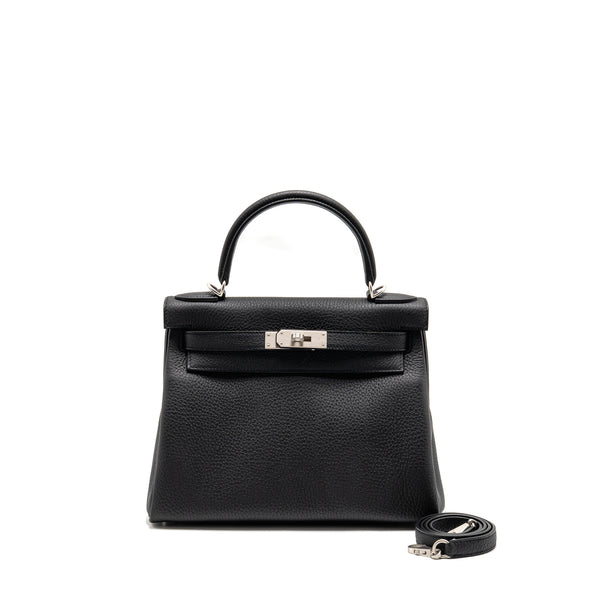 Hermes Kelly 28 Togo Black Brushed SHW Stamp K