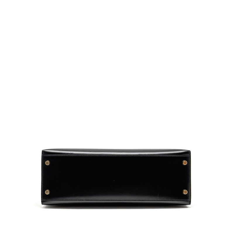 Hermes Vintage Kelly 32 Box Black GHW Stamp Square I