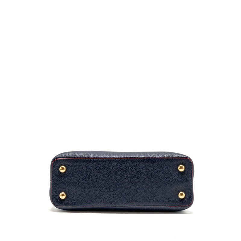 Louis Vuitton Capucines PM Taurillon Leather Marine Blue GHW