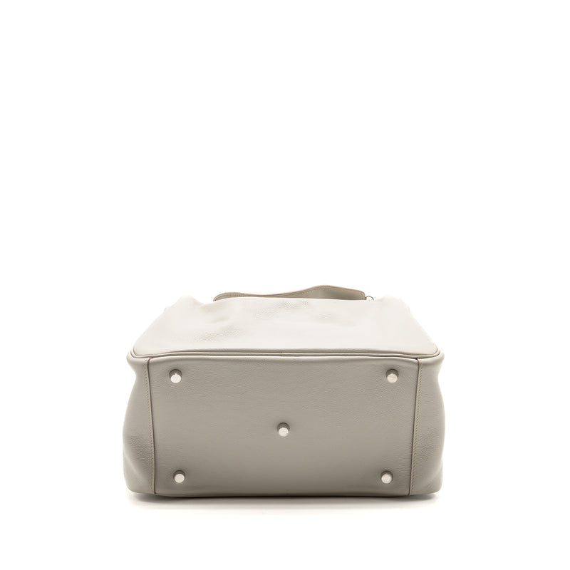 Hermes Lindy 30 Evercolor Gris Pearl SHW stamp square Q