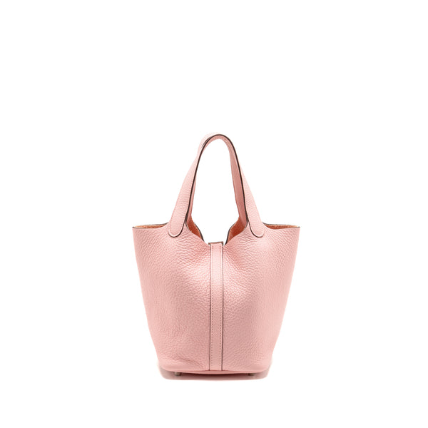 Hermes Picotin 18 Lock Bag Clemence 3Q Rose Sakura SHW Stamp U