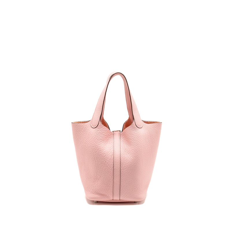 Hermes Picotin 18 Lock Bag Clemence 3Q Rose Sakura SHW Stamp U