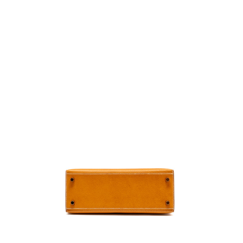 Hermes Kelly 25 Peau De Porc Toffee GHW Stamp U