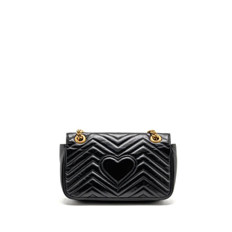 Gucci Medium GG Marmont Shoulder Bag Calfskin Black GHW