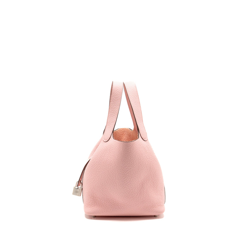 Hermes Picotin 18 Lock Bag Clemence 3Q Rose Sakura SHW Stamp U