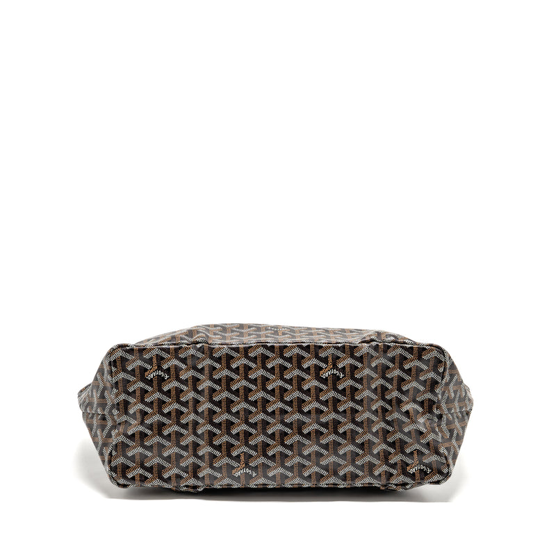 Goyard Saint Louis PM Tote Bag Goyardine Canvas/Calfskin Black SHW