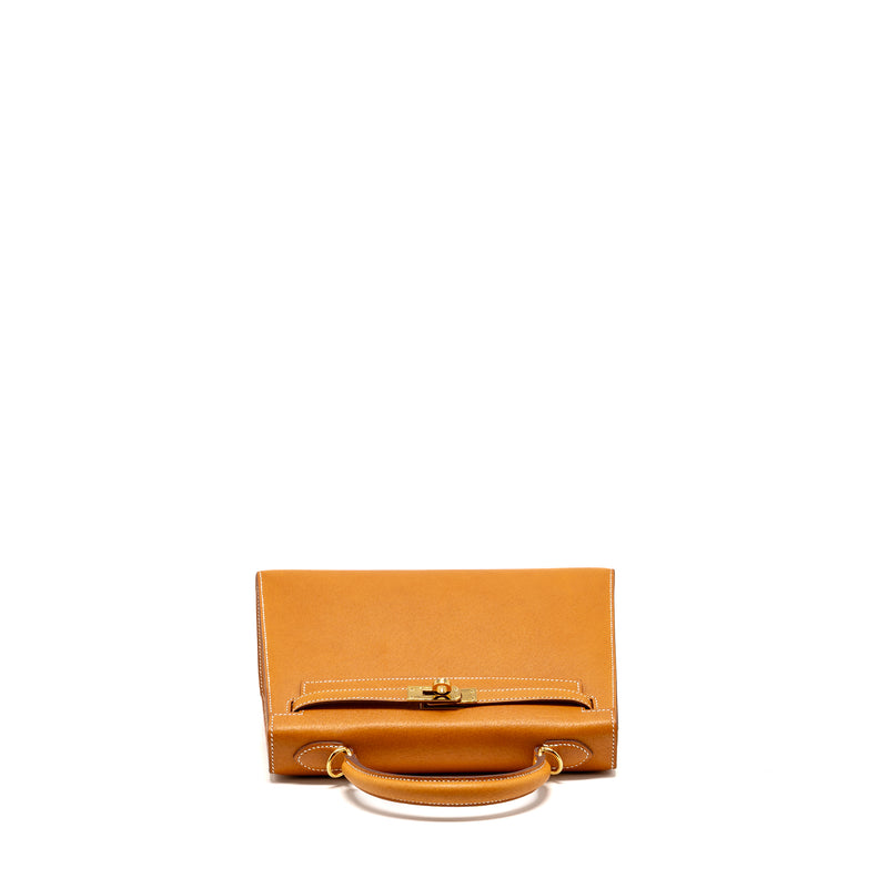 Hermes Kelly 25 Peau De Porc Toffee GHW Stamp U