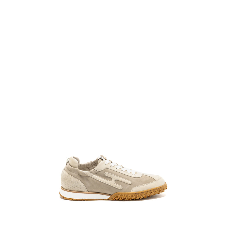 Hermes size 37 jet sneaker Nappa/suede goatskin Blanc