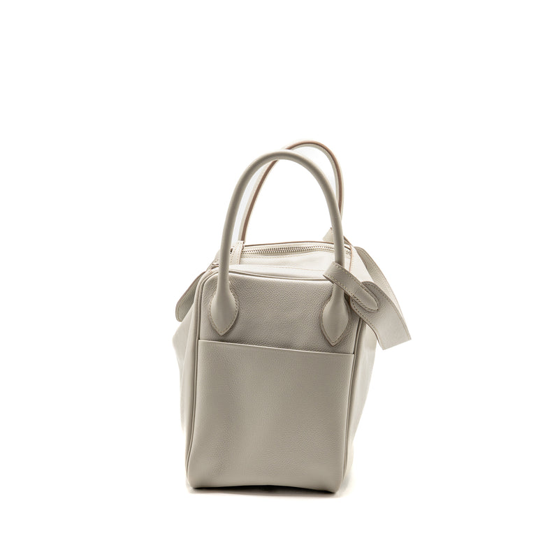 Hermes Lindy 30 Evercolor Gris Pearl SHW stamp square Q