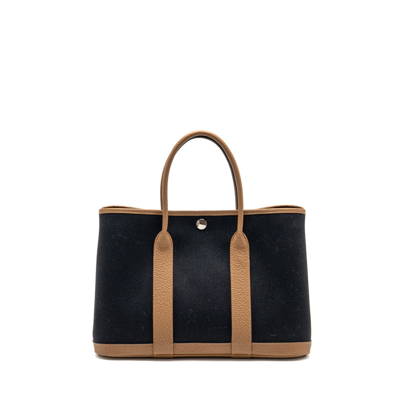 Hermes Garden Party 30 Canvas/Negonda Black/Alezan SHW Stamp B