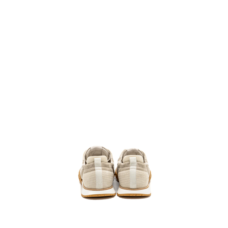 Hermes size 37 jet sneaker Nappa/suede goatskin Blanc