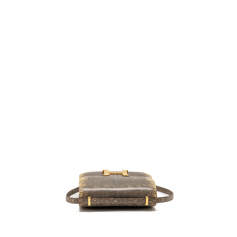 Hermes Mini Constance Lizard Natura Lisse Desert GHW Stamp Z