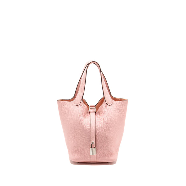 Hermes Picotin 18 Lock Bag Clemence 3Q Rose Sakura SHW Stamp U