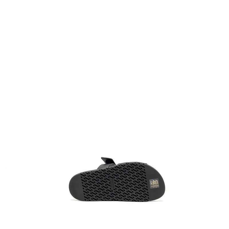 Hermes Size 36 Chypre Sandals Calfskin Black