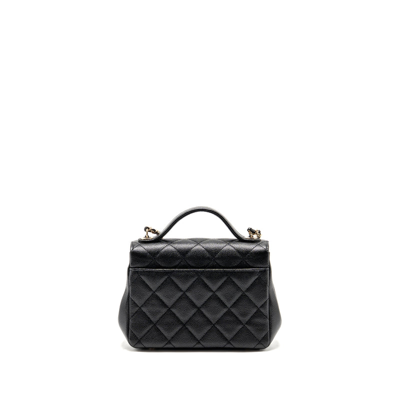 CHANEL Small Business Affinity Caviar Black LGHW (Microchip)