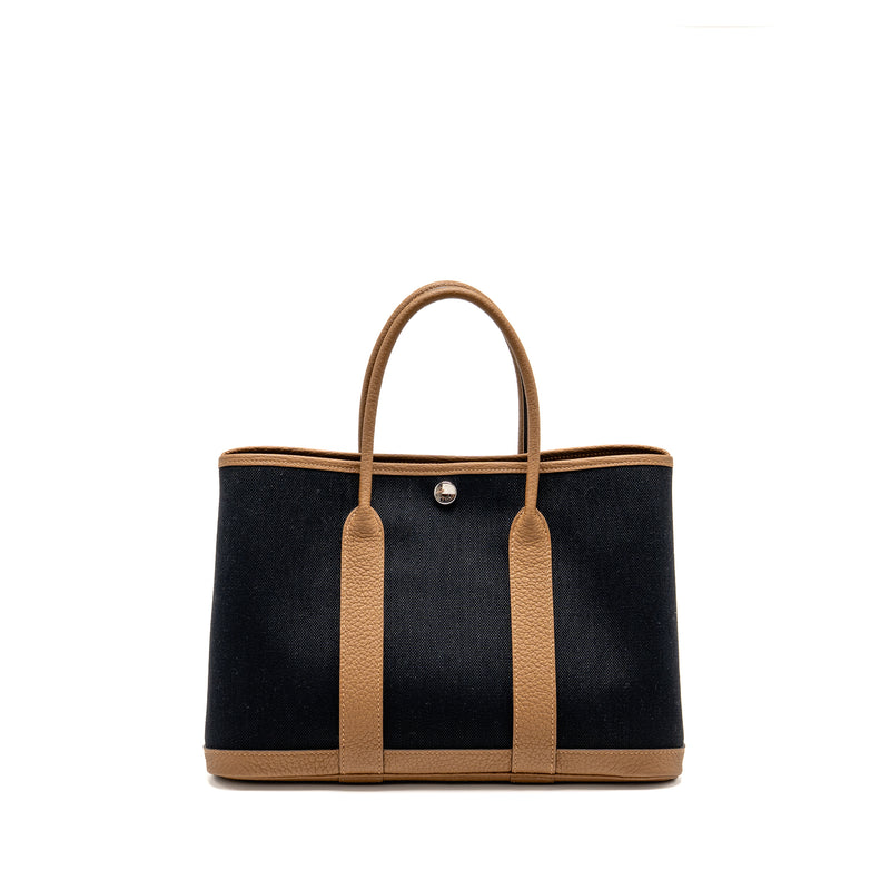 Hermes Garden Party 30 Canvas/Negonda Black/Alezan SHW Stamp B