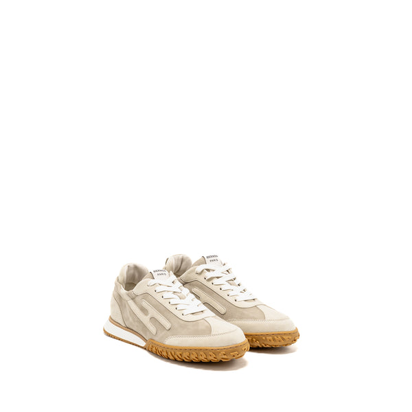 Hermes size 37 jet sneaker Nappa/suede goatskin Blanc