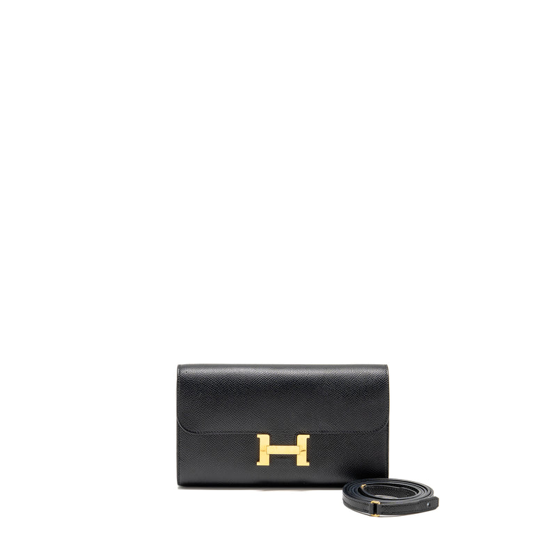 Hermes Constance To Go Epsom Black GHW Stamp U