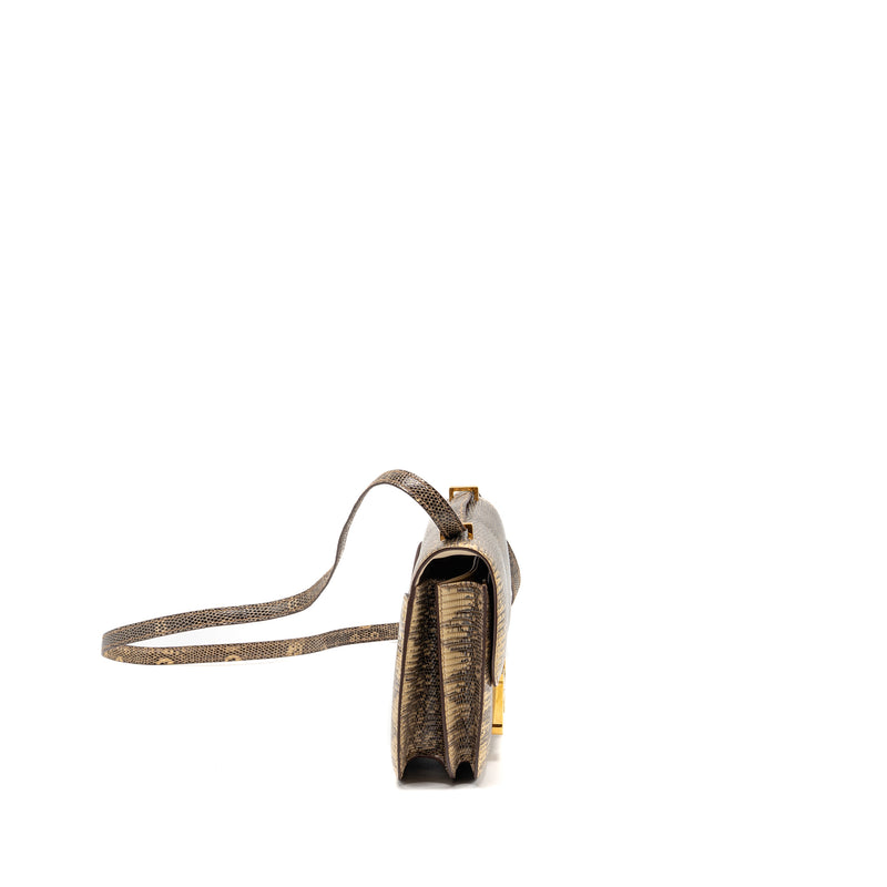 Hermes Mini Constance Lizard Natura Lisse Desert GHW Stamp Z