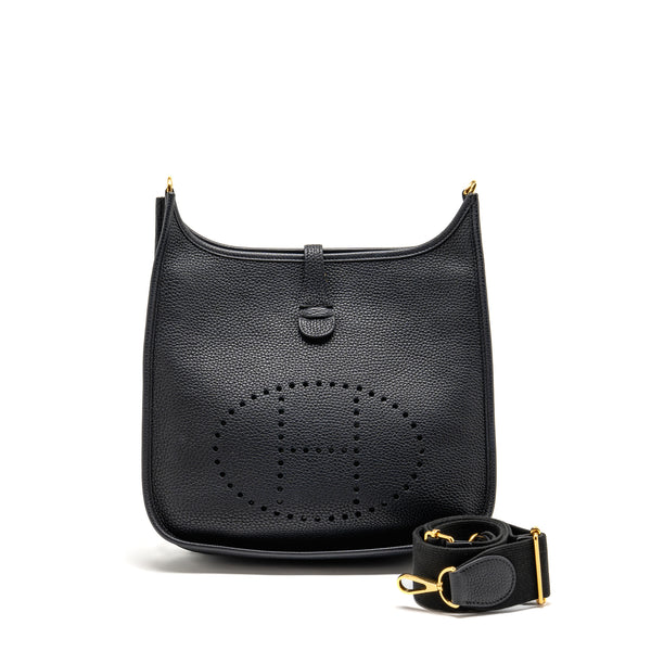 Hermes Evelyne 29 Clemence Black GHW Stamp D