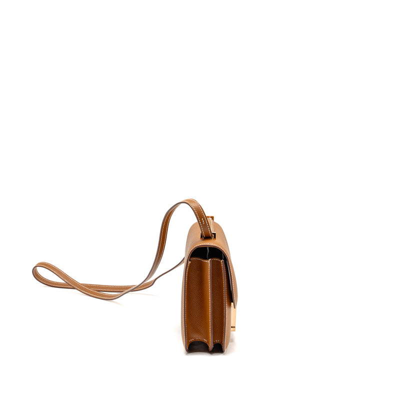 Hermes mini constance epsom gold RGHW stamp K