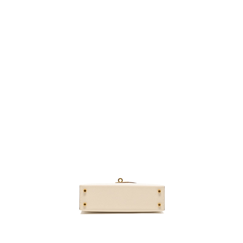 Hermes Mini Kelly II Epsom Nata GHW Stamp U