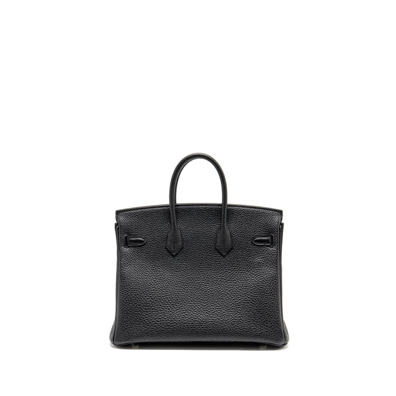 Hermes Birkin 25 Togo Black SHW Stamp D