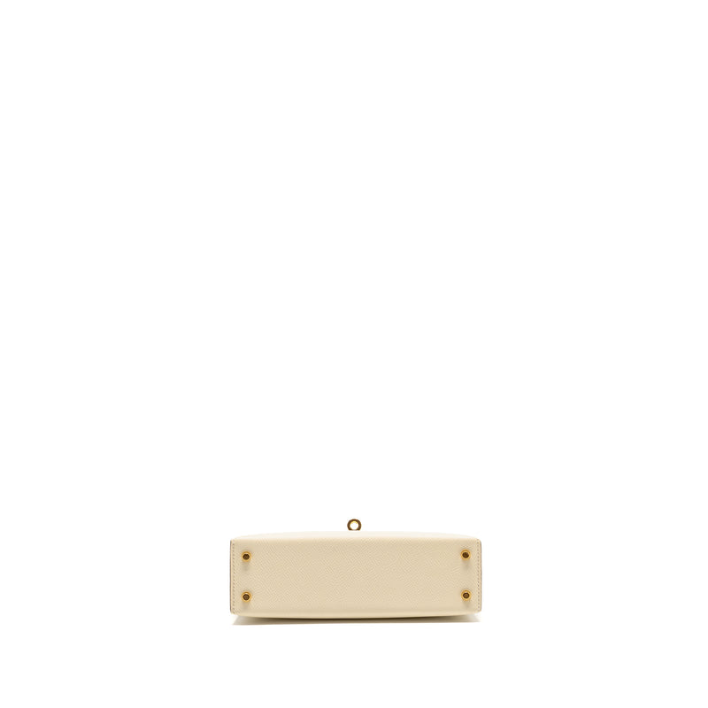 Hermes Mini Kelly II Epsom Nata GHW stamp Z