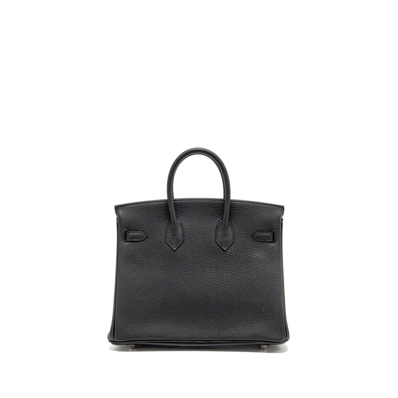 Hermes Birkin 25 Togo Black SHW Stamp U