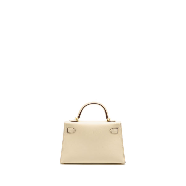 Hermes Mini Kelly II Epsom Nata GHW stamp Z