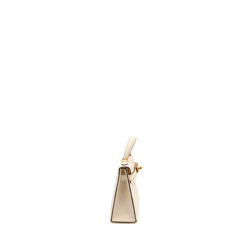 Hermes Mini Kelly II Epsom Nata GHW Stamp U