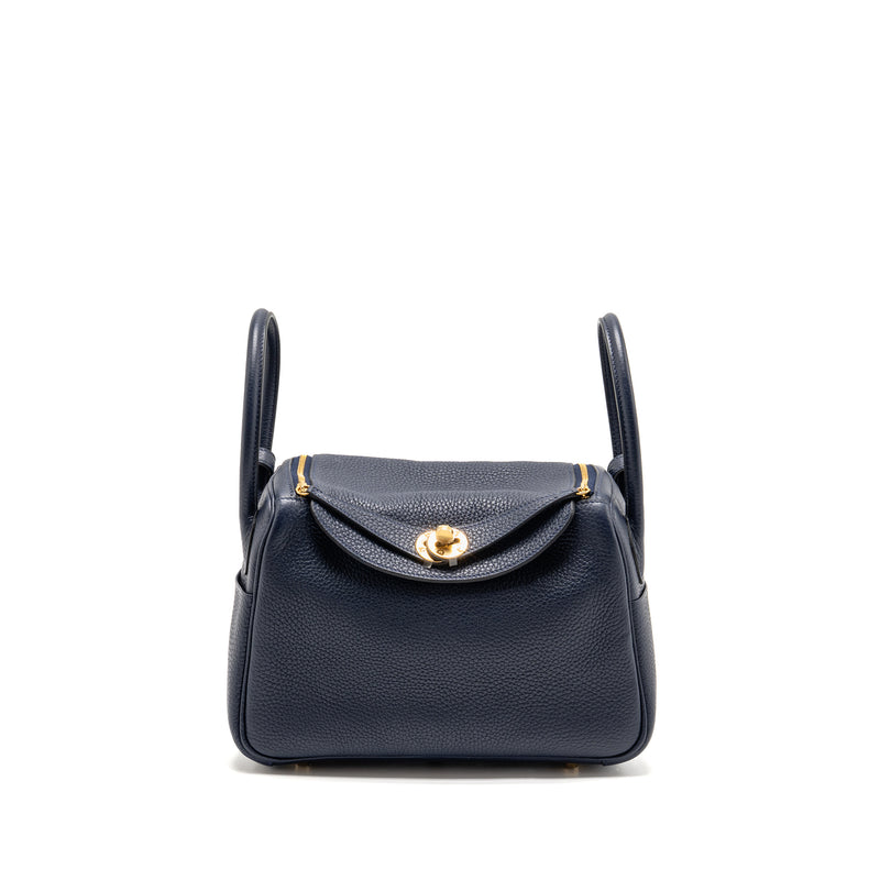 Hermes Lindy 26 Clemence Blue Nuit GHW Stamp D