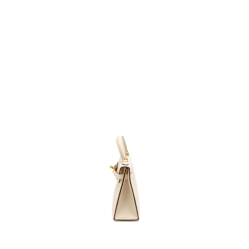 Hermes Mini Kelly II Epsom Nata GHW Stamp U