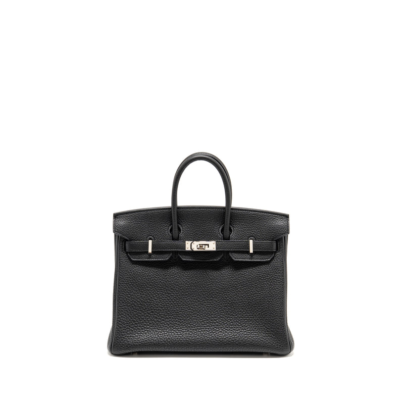 Hermes Birkin 25 Togo Black SHW Stamp D