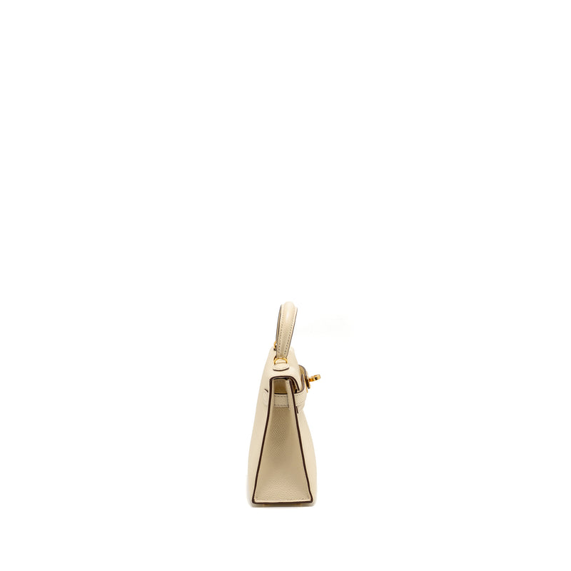 Hermes Mini Kelly II Epsom Nata GHW stamp Z