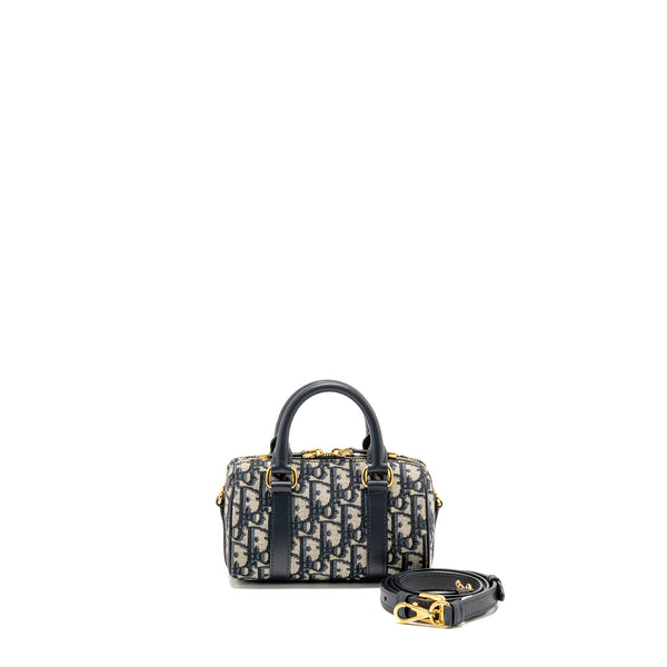 Dior Groove 17 Bag Nano Blue Oblique Canvas GHW