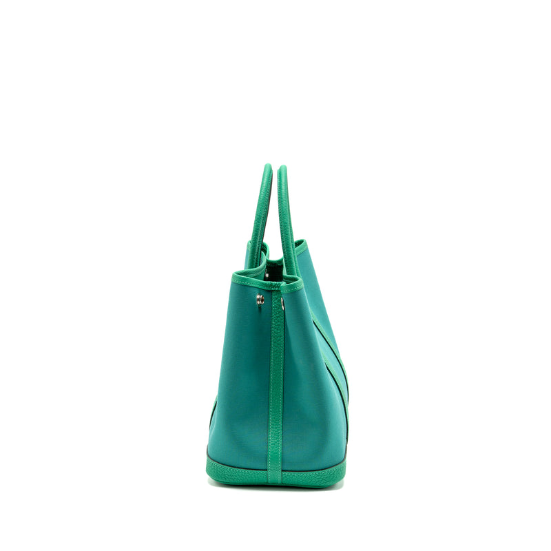 Hermes Garden Party 30 Canvas/Negonda Vert Verone-Menthe/Menthe SHW Stamp W